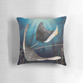 Metallic stingray-patterned decorative pillow
