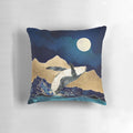A serene, underwater-themed pillow with a whale, moon, and clouds design for a peaceful, restful sleep.