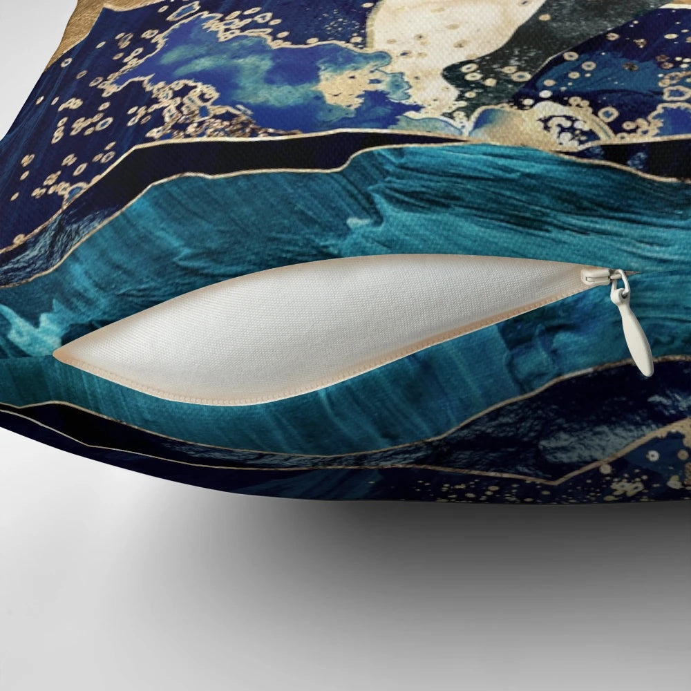 A serene, underwater-themed pillow with a whale, moon, and clouds design for a peaceful, restful sleep.