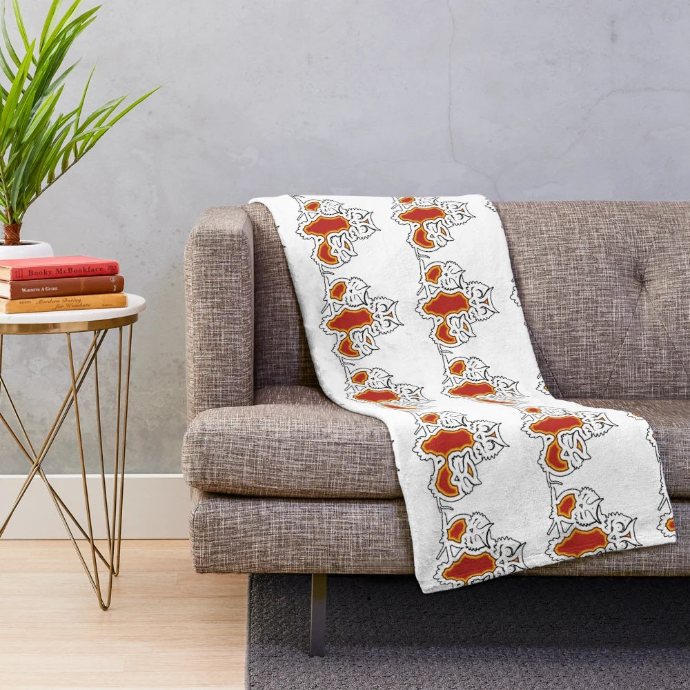 Owls plush blanket with abstract colorful nature animal design