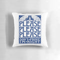 Beautifully crafted 'Please Please Please' pillow featuring Sabrina Carpenter's pop music influence