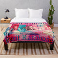 A plush blanket showcasing a captivating collage design with Basil Rathbone as Sherlock Holmes