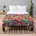 Psychedelic ocean plush blanket with surreal nature patterns