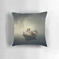 Siren song nautical-themed decorative pillow with dreamy, conceptual imagery