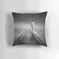 Monochrome image of a muscular male figure in a serene, sensual pose, evoking a sense of artistic grace and eroticism.