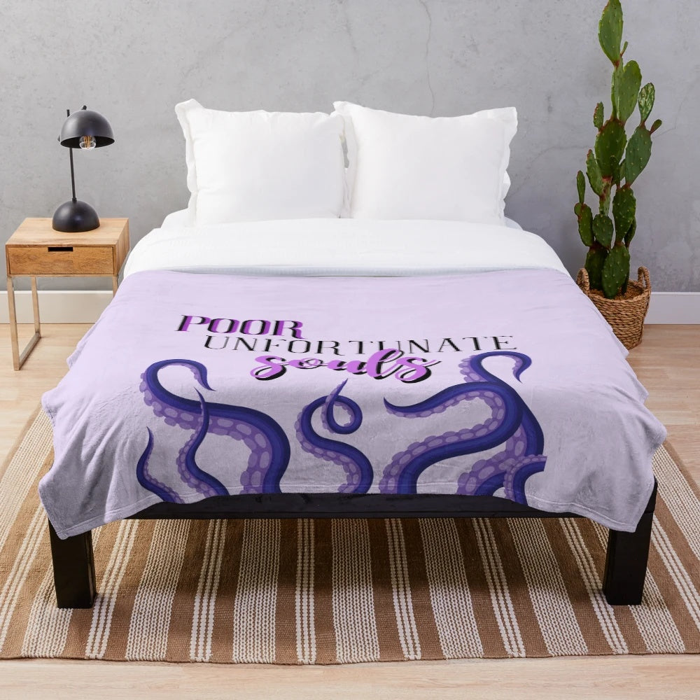 Ursula the Sea Witch plush blanket featuring Disney's The Little Mermaid characters