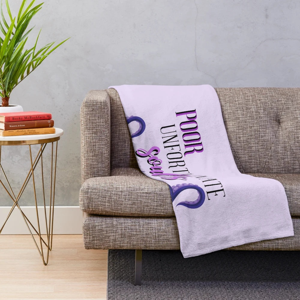 Ursula the Sea Witch plush blanket featuring Disney's The Little Mermaid characters