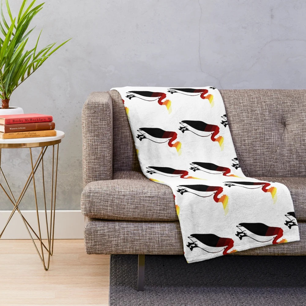Vulture plush blanket with legendary animal artwork