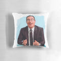 Watercolor portrait pillow featuring a magical and fun depiction of a man