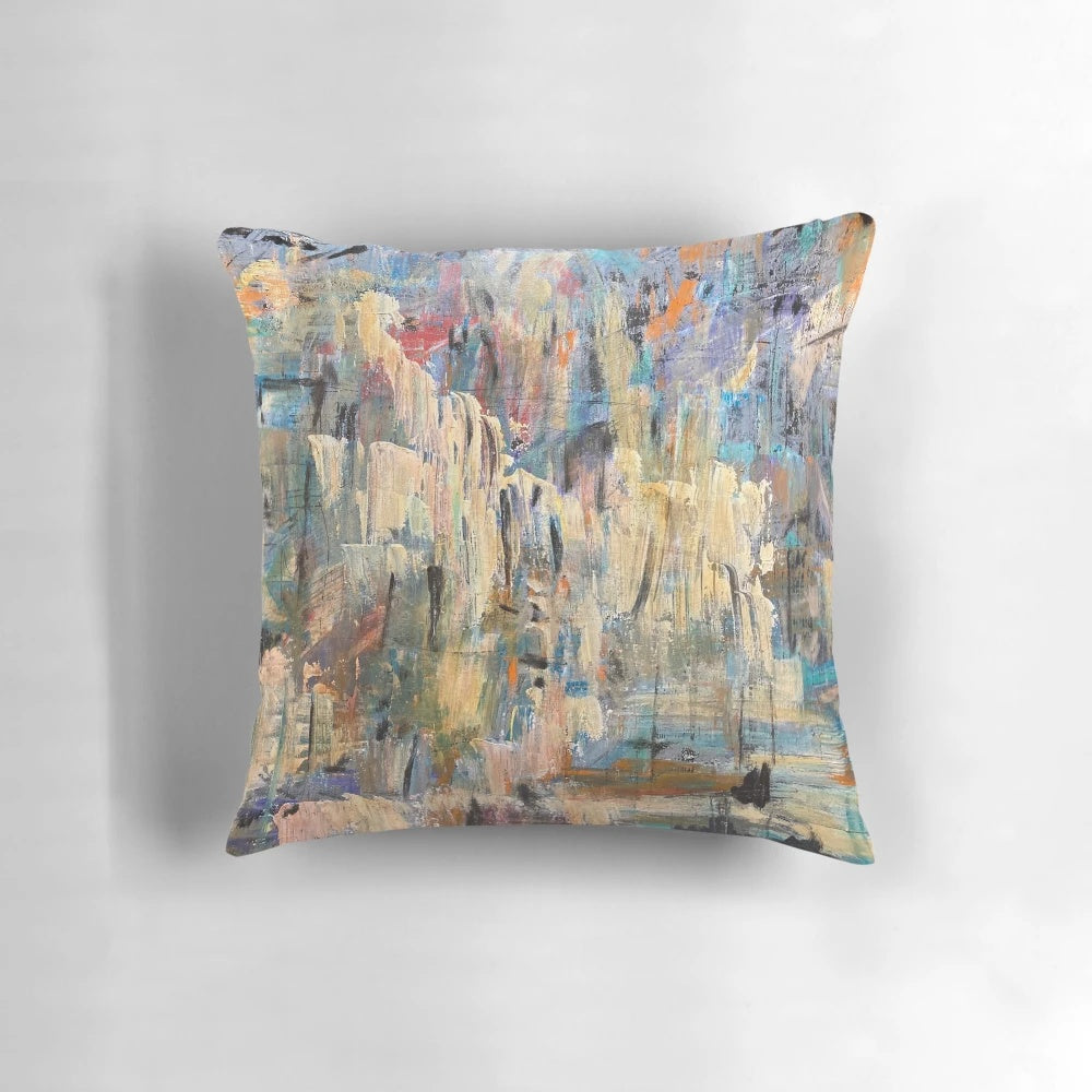 Vibrant and striking waterfall-inspired pillow design