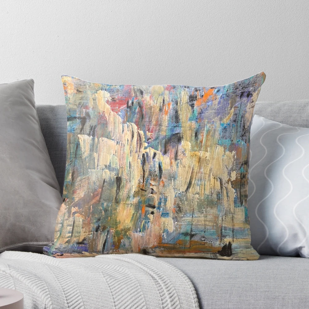 Vibrant and striking waterfall-inspired pillow design