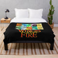 Wings of Fire fantasy-themed plush blanket with dragon design