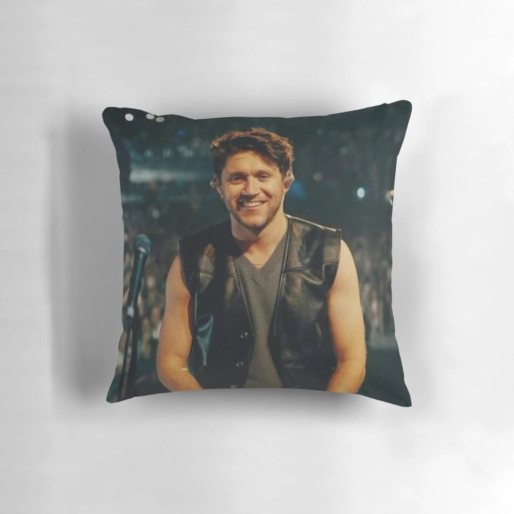 Niall Horan concert photo printed on a soft, comfortable pillow
