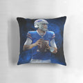 Buffalo sports art pillow featuring a vibrant design