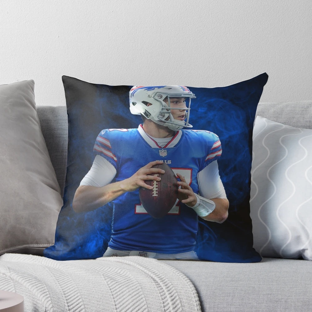 Buffalo sports art pillow featuring a vibrant design