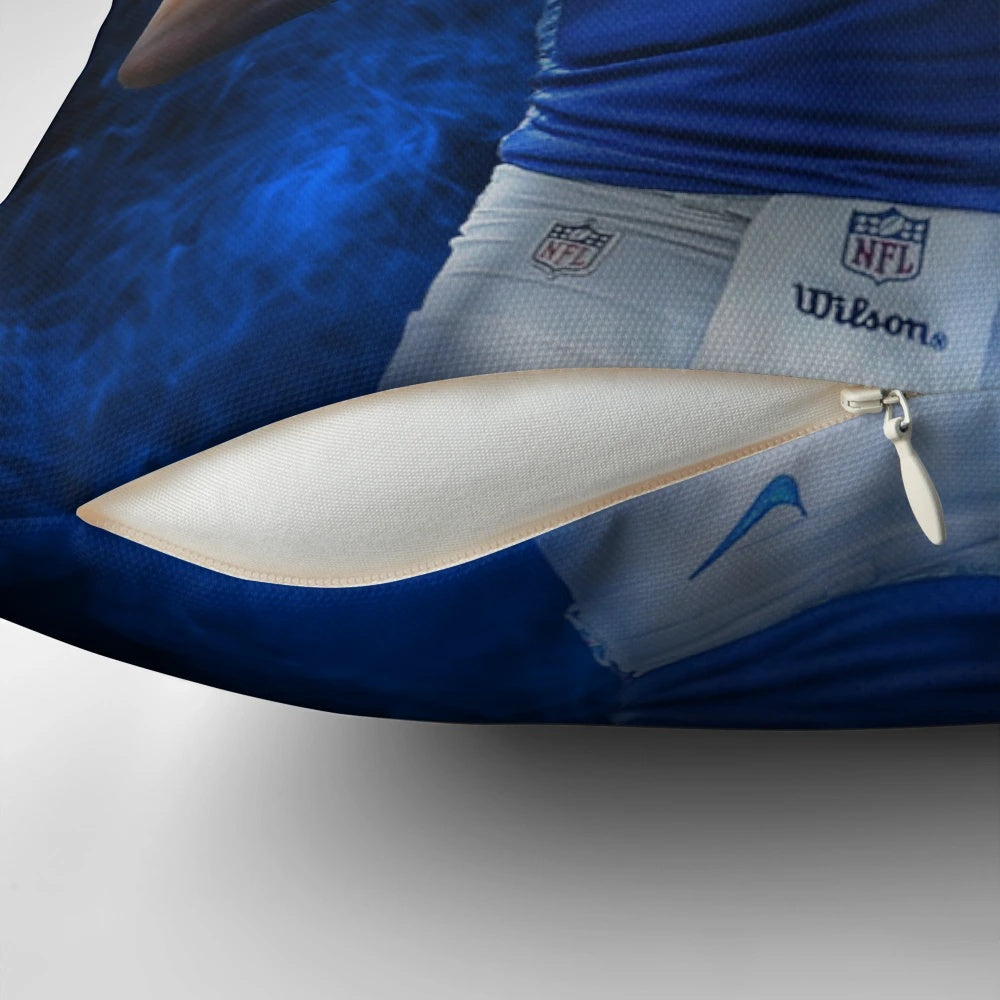 Buffalo sports art pillow featuring a vibrant design