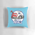 Colorful car themed pillow with characters from the Car City cartoon series