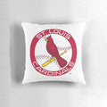 St. Louis Cardinals-inspired throw pillow with team logo design