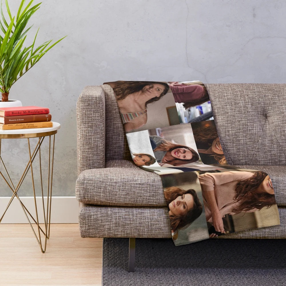 Carina DeLuca inspired plush blanket with large collage design featuring greys anatomy and lgbtq+ themes