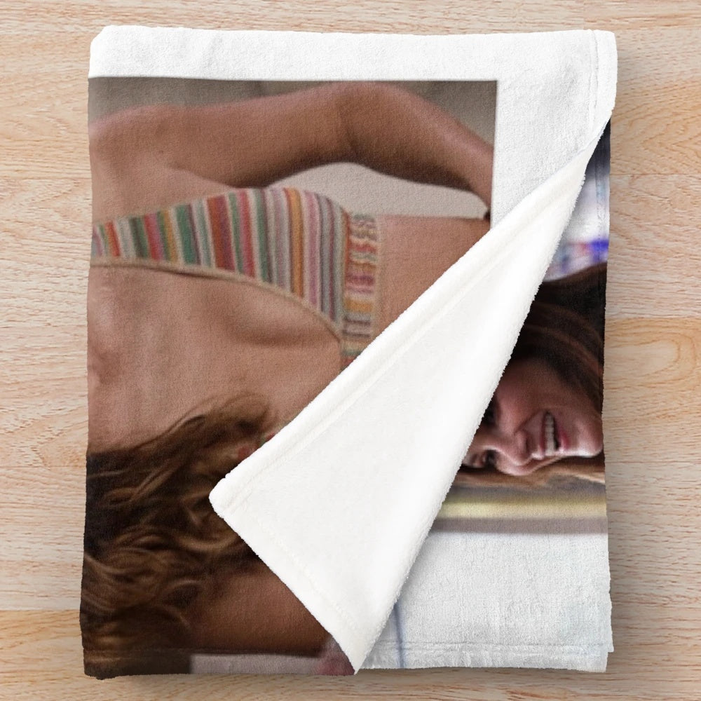 Carina DeLuca inspired plush blanket with large collage design featuring greys anatomy and lgbtq+ themes