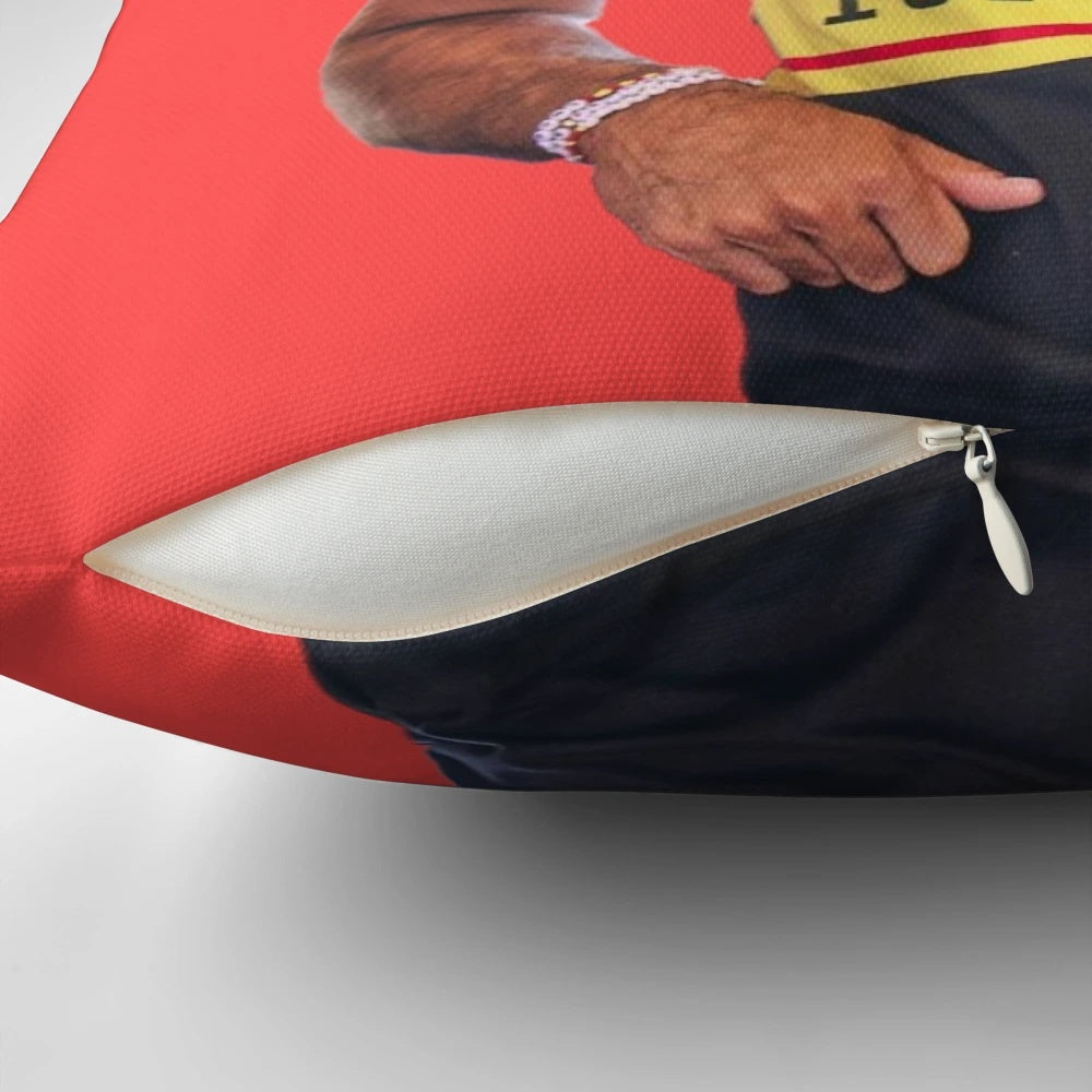 Pillow featuring Carlos Sainz and Charles Leclerc, teammates in the Scuderia F1 team