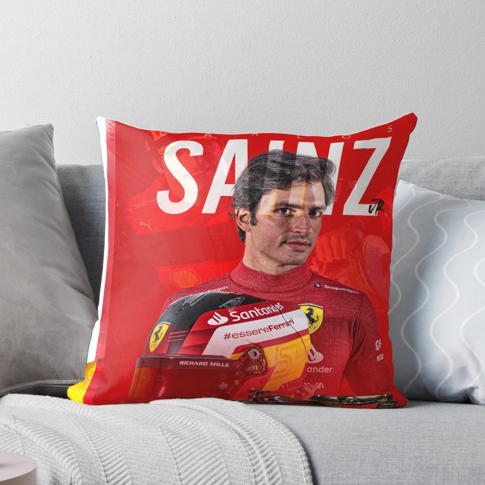 Carlos Sainz Formula 1 pillow with official Scuderia Ferrari branding
