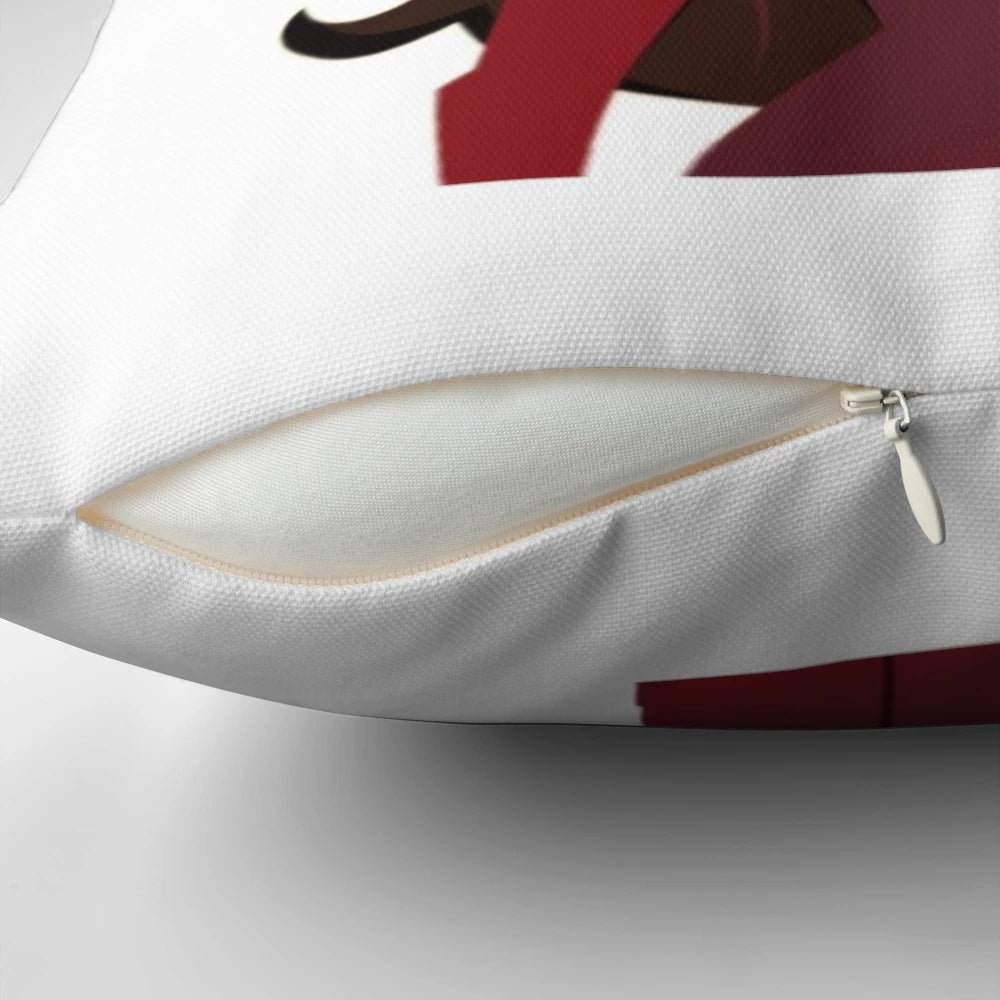 Carmen Sandiego themed pillow with iconic character design, perfect for Netflix fans and home decor enthusiasts.