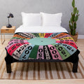 Carnival-Style Wheel of Fortune Inspired Plush Blanket