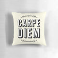 Carpe Diem pillow with inspiring Latin quote "Seize the Day