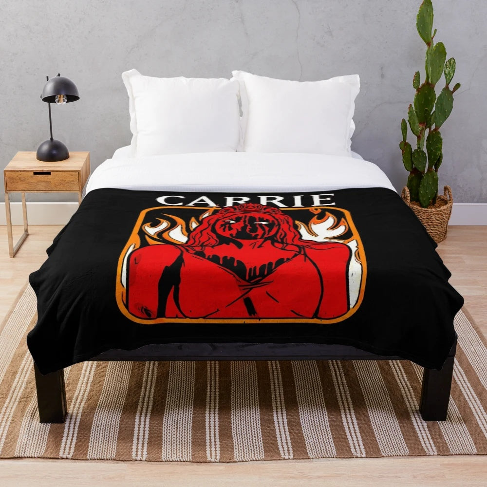 Carrie horror movie inspired plush blanket