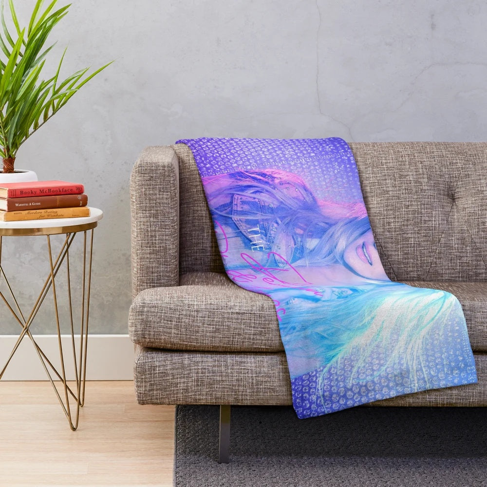 Carrie Underwood Inspired Denim and Rhinestones Plush Blanket