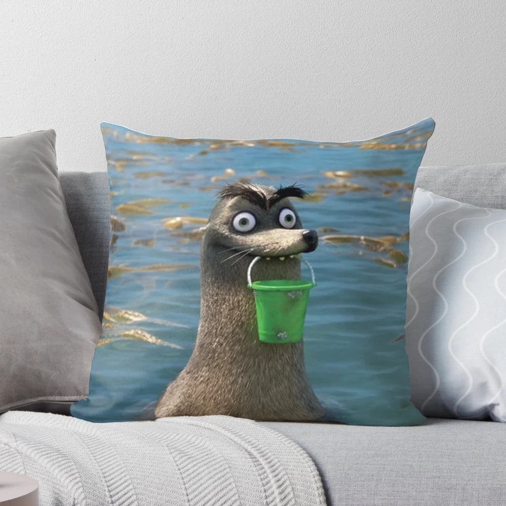 Colorful cartoon character inspired pillow for home decor