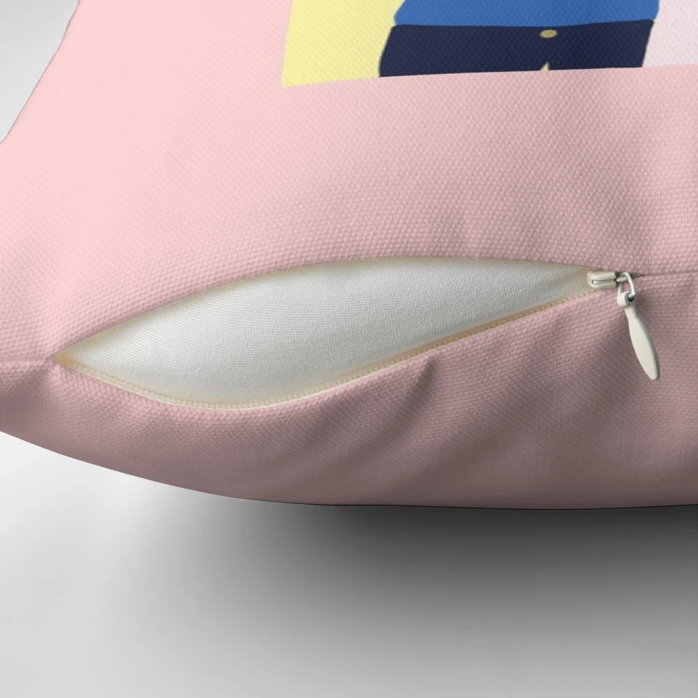 Sam and Cat cartoon characters drawn on a soft, comfortable pillow