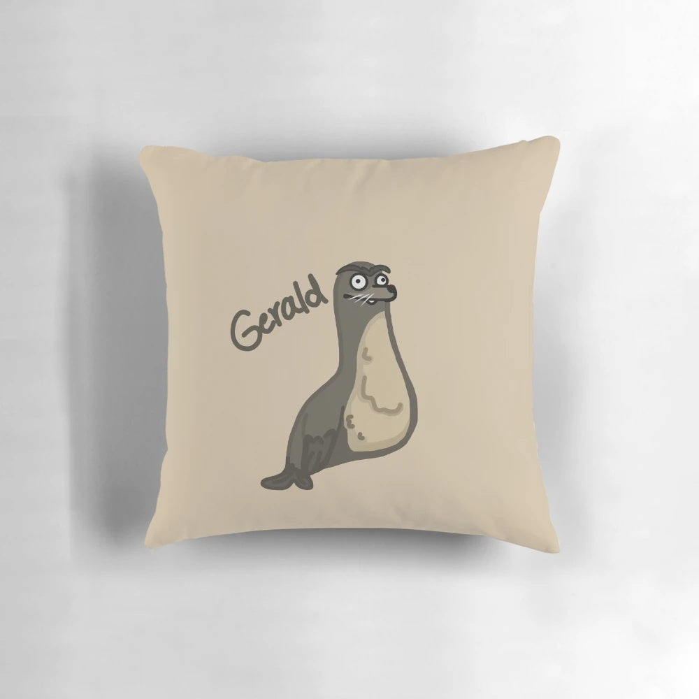 A colorful, cartoon-inspired pillow featuring the character Gerald from the Finding Nemo/Finding Dory movies.