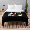 Cartoon inspired plush blanket featuring a music band