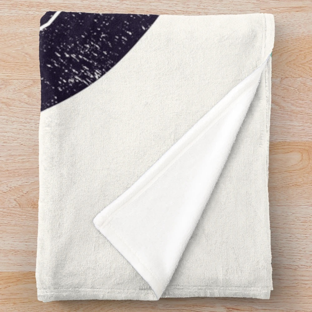 Cartoon-inspired plush blanket with hand design