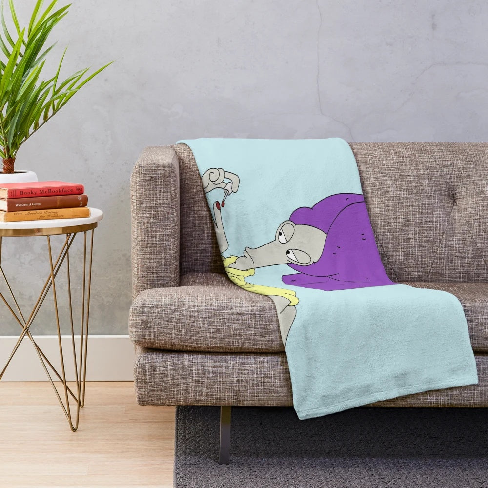 Cartoon-inspired Roger Plush Blanket from American Dad