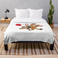 Cartoon plush blanket featuring characters from popular kids movies