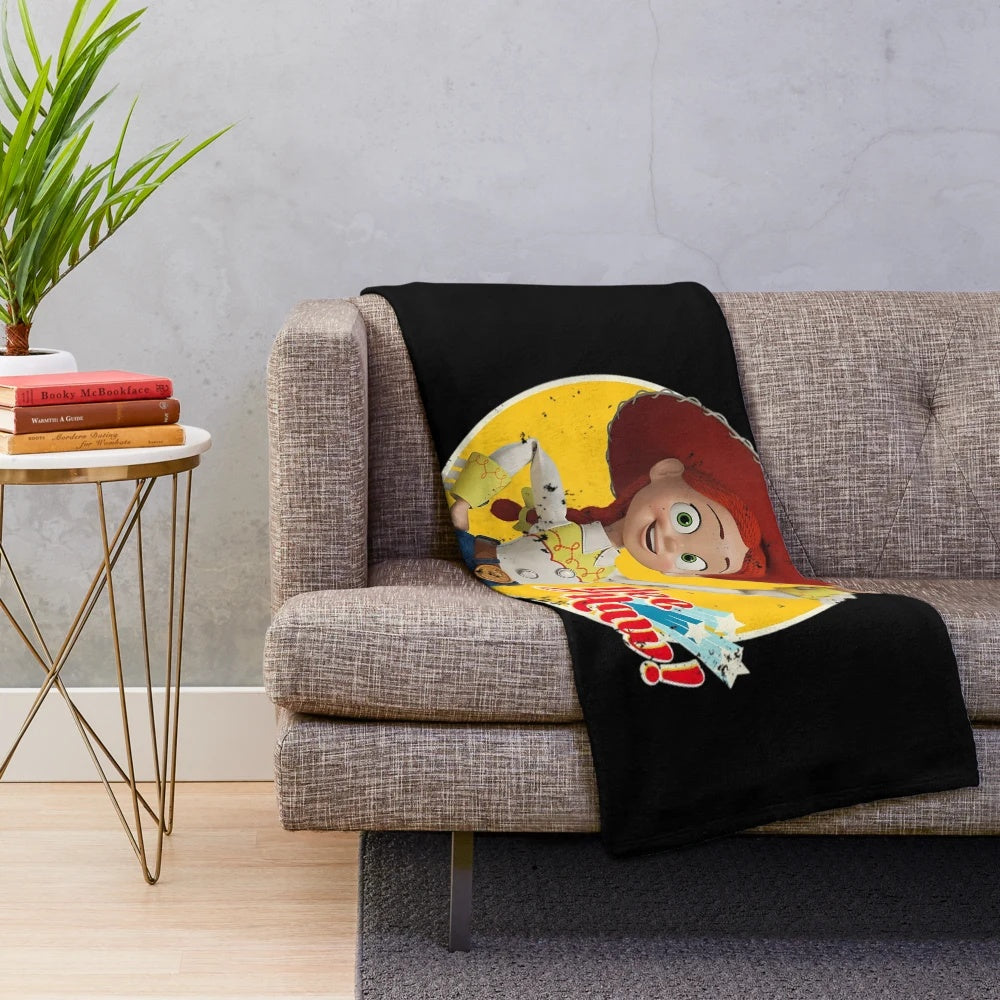 Cartoon-themed plush blanket featuring Toy Story characters
