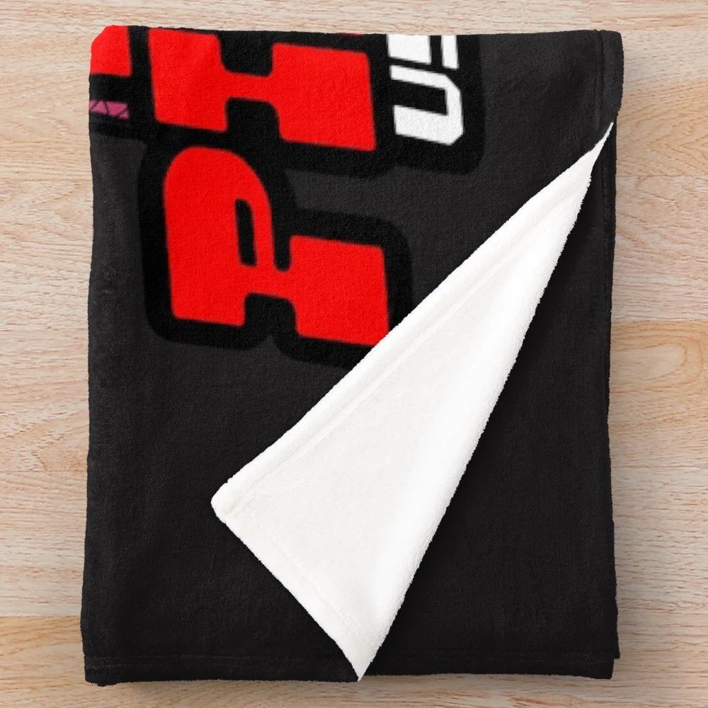 Colorful and cartoonish Scott Pilgrim plush blanket