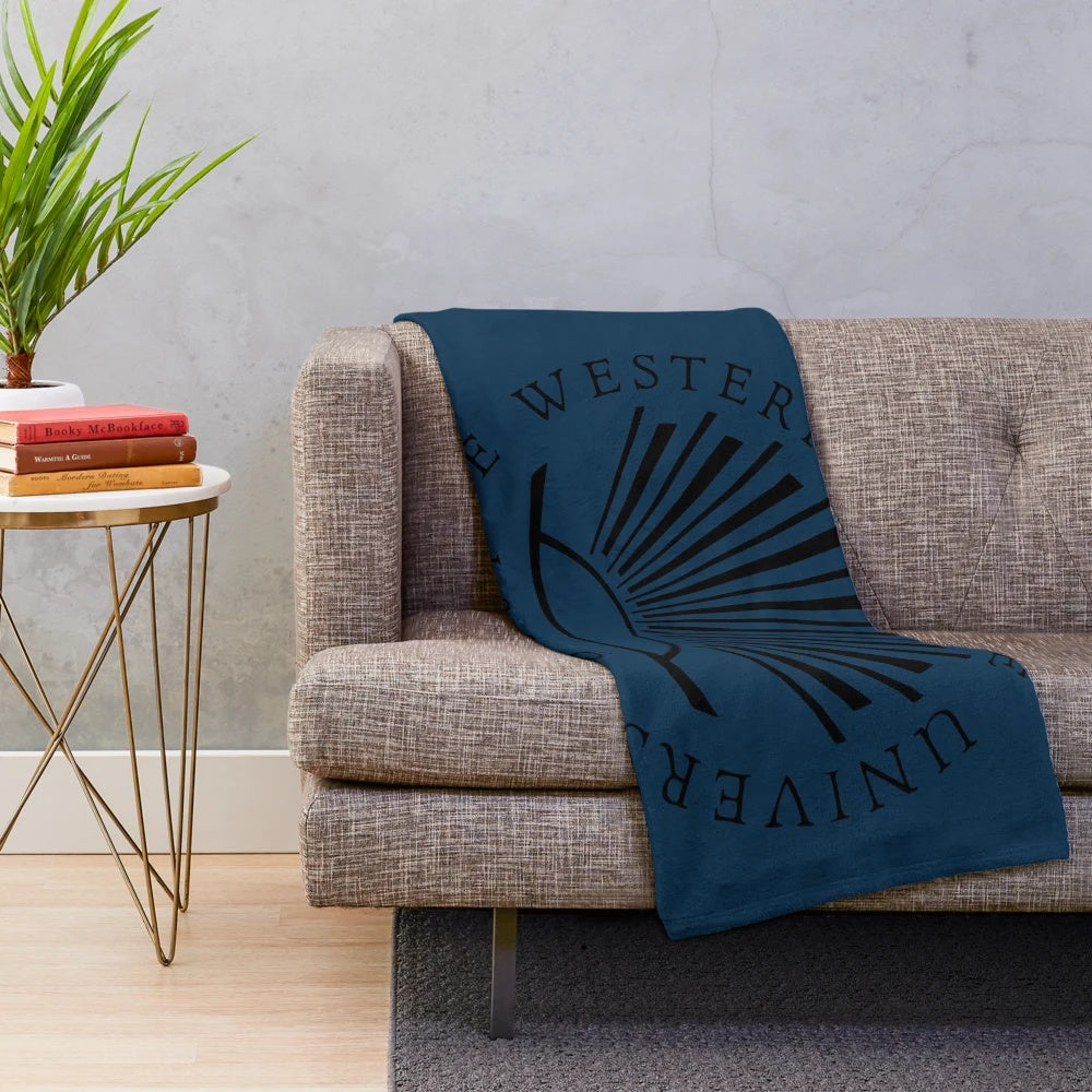 Case Western Reserve University logo plush blanket