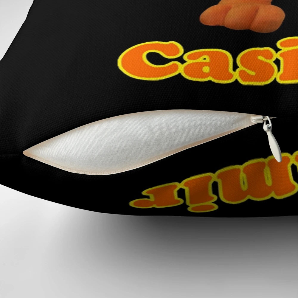 Casimir designer pillow in orange color featuring a unique pattern