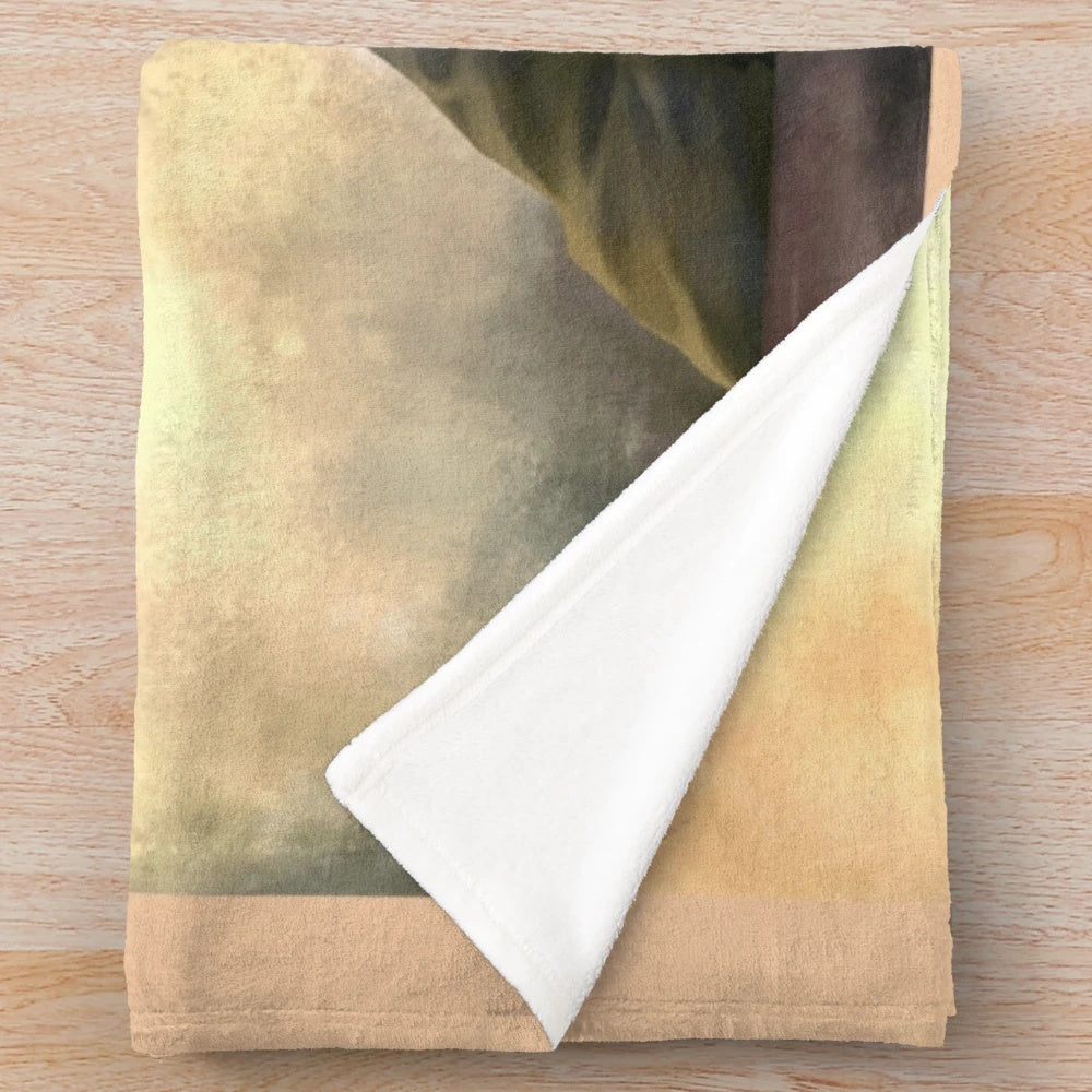 Castiel inspired plush blanket with a renaissance style design