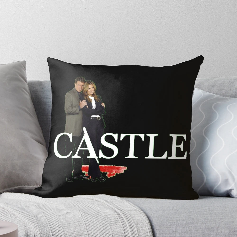 Castle TV series Caskett crime drama themed pillow