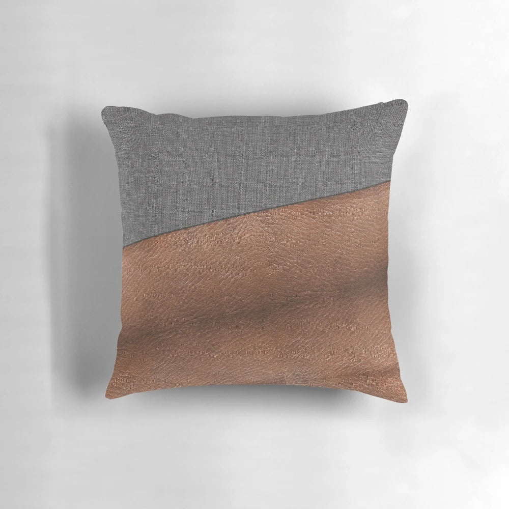 Casual and sleek print pillow in gray, grey or brown colors