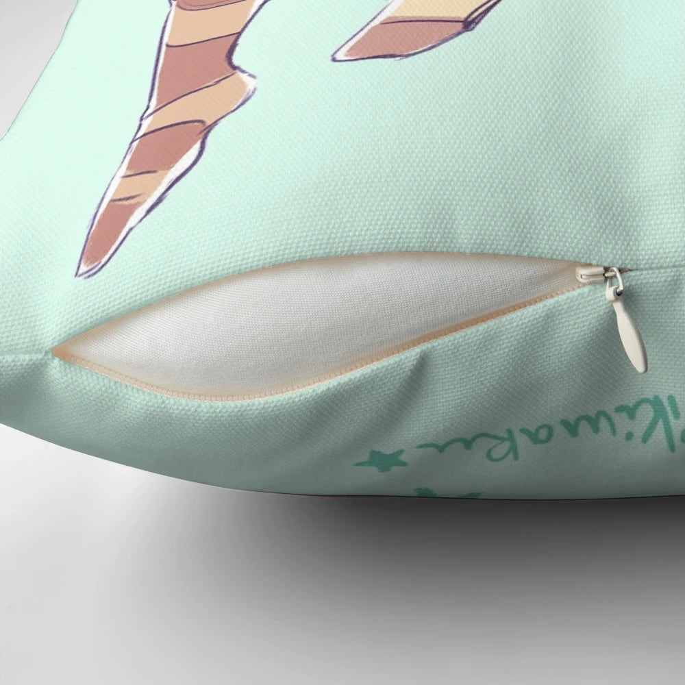 Casual Pigeon Pillow with Pidge Gunderson Graphic for Decorative Home Decor
