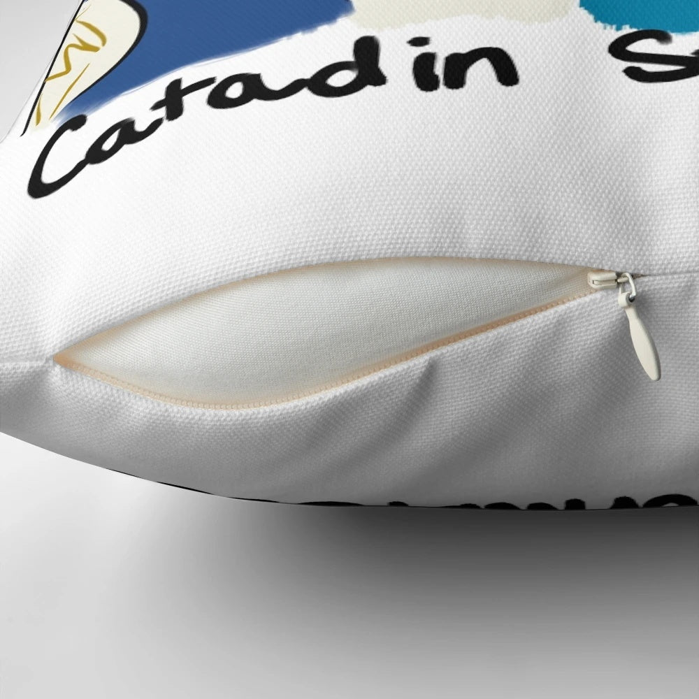 Catadin Stormblessed Pillow featuring a cat design inspired by the character Kaladin from Brandon Sanderson's Stormlight Archive series.