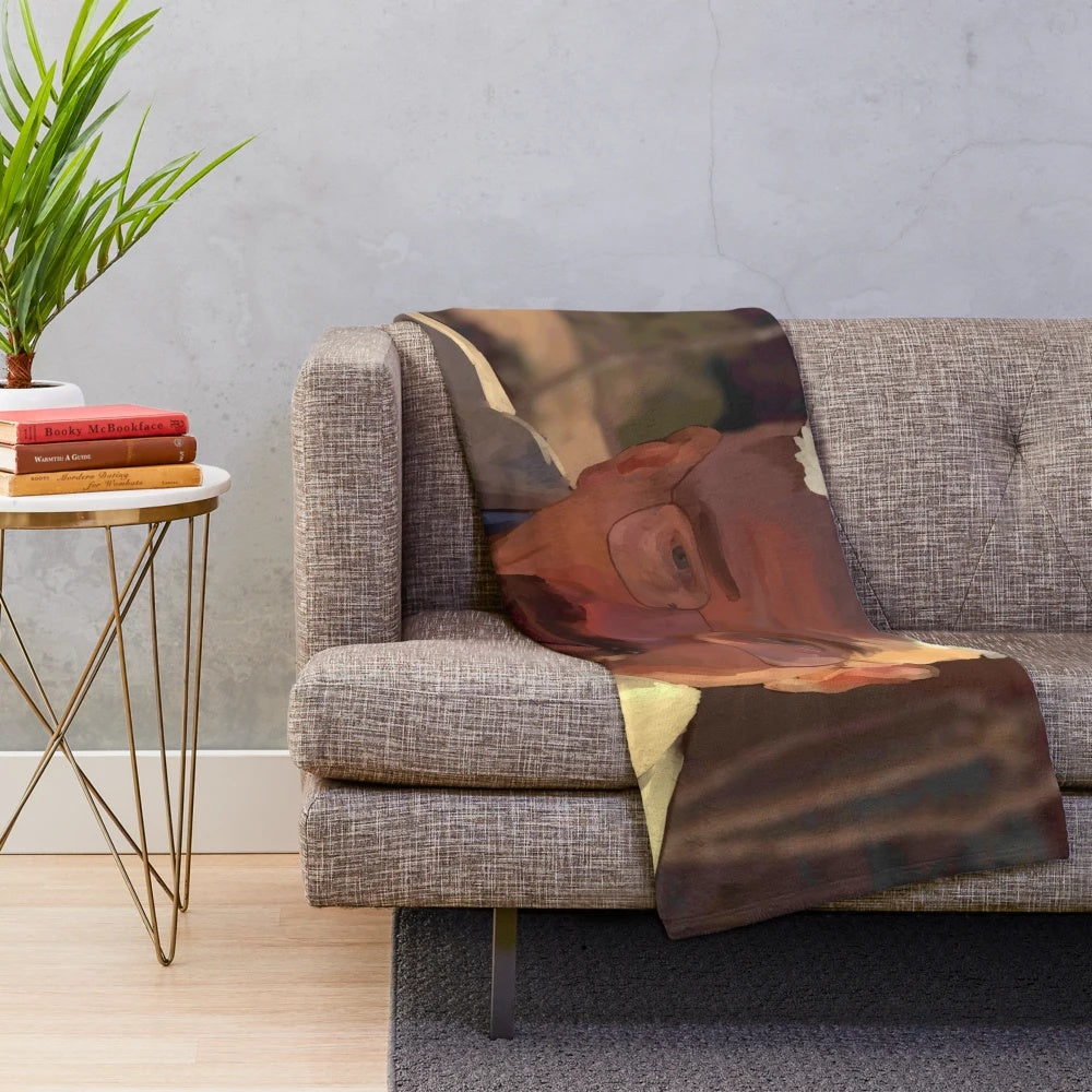 Catboy Walter White painting design on a plush blanket