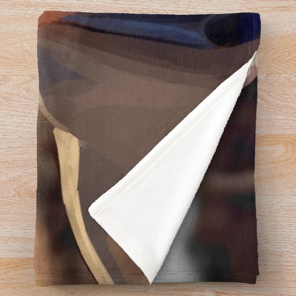 Catboy Walter White painting design on a plush blanket