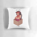 Catra-themed "If I Fits I Sits" decorative throw pillow